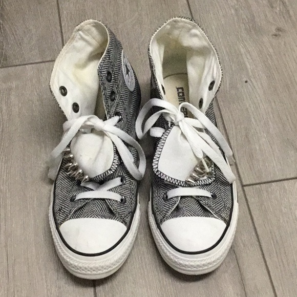 spiked converse high tops
